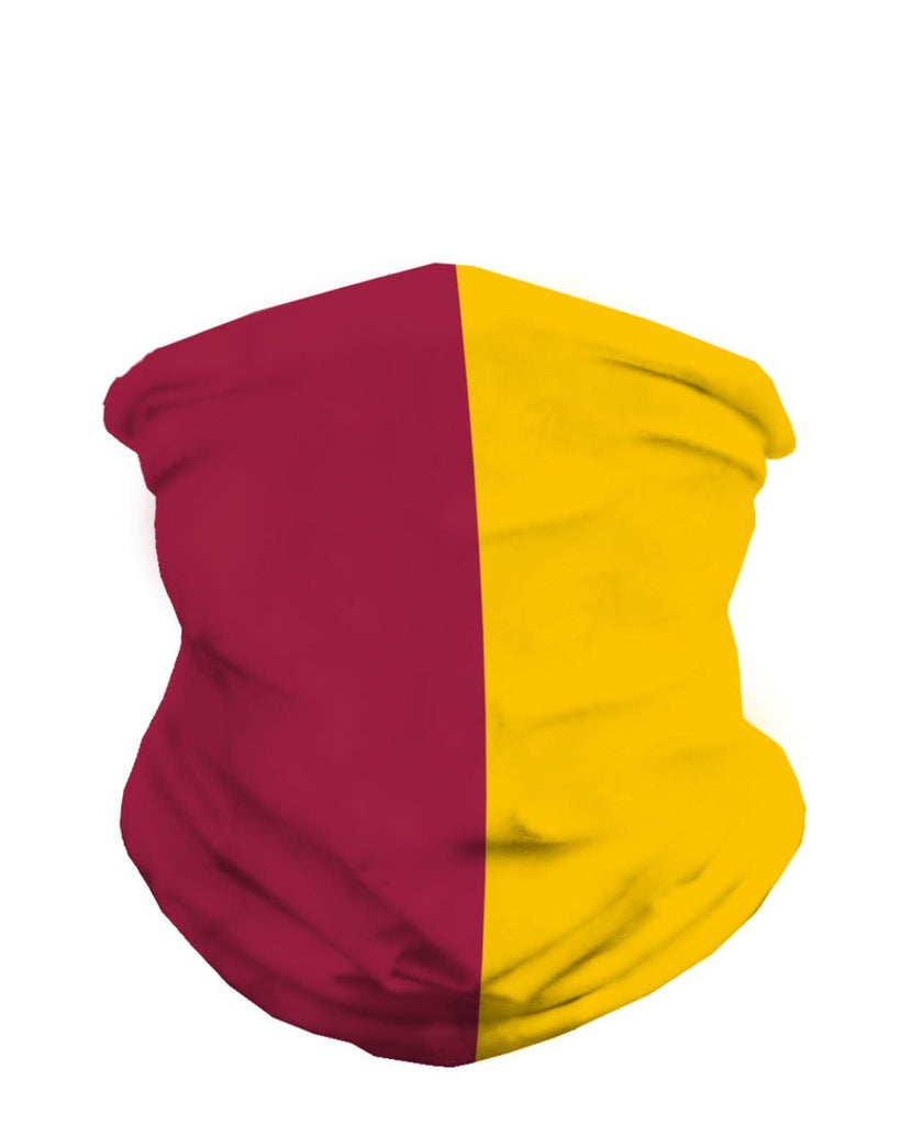 Cardinal and Yellow Mask Bandana-Front-1 Pack
