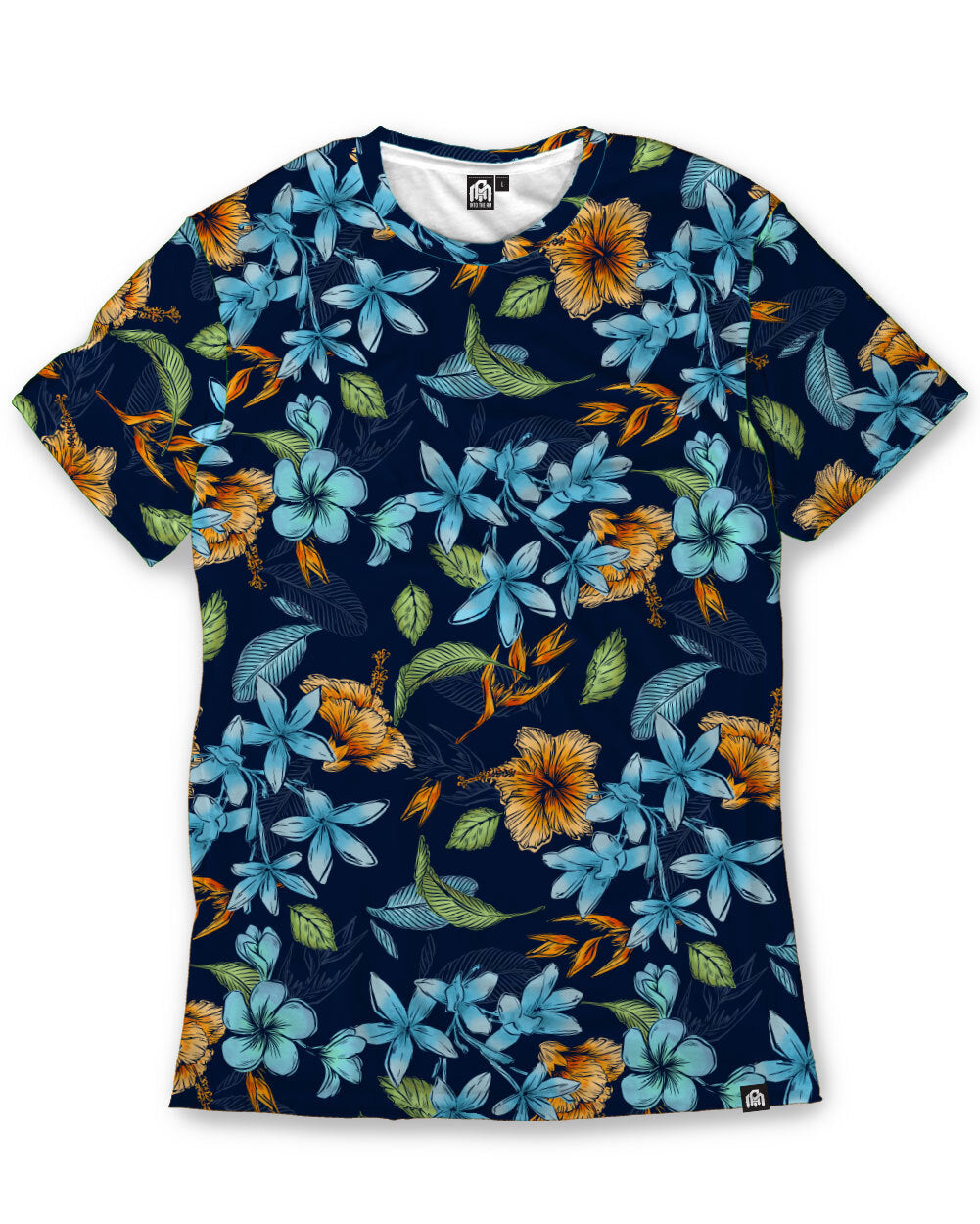Coastal Flowers Tee-All Over Print-Front