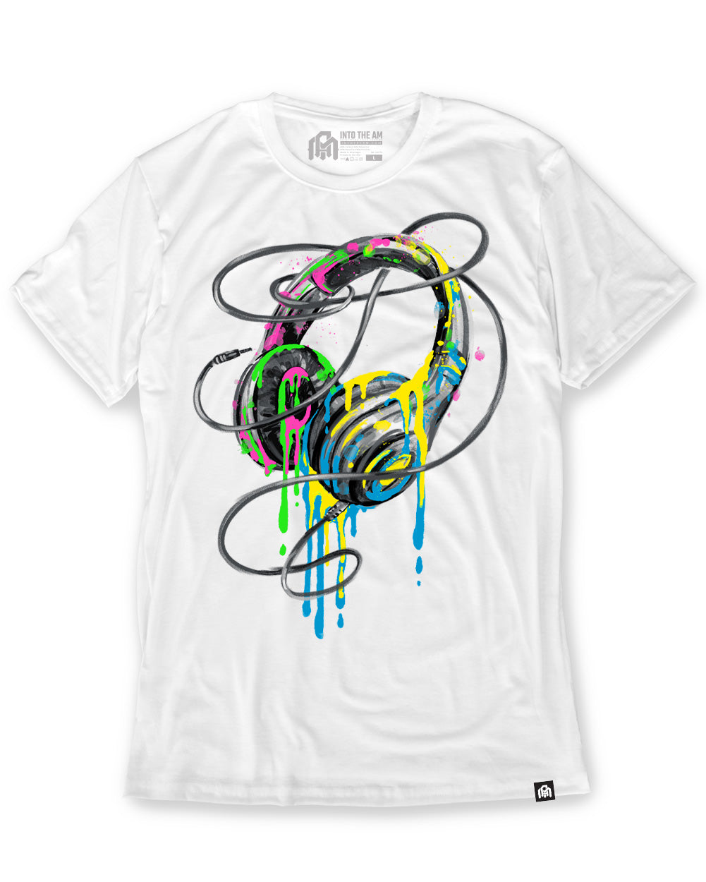 Dripping Beat Tee-White-Front