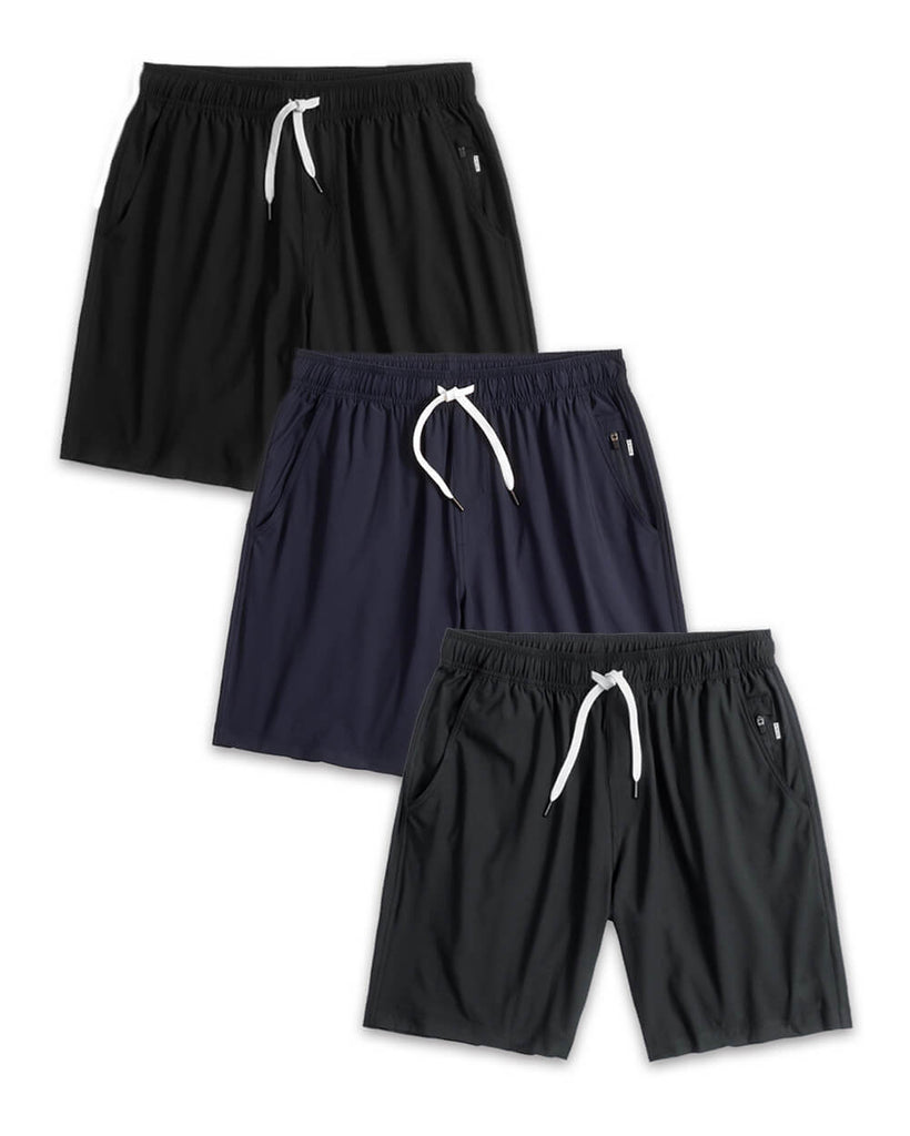 Essential Athletic Shorts Custom 3 Pack-Front