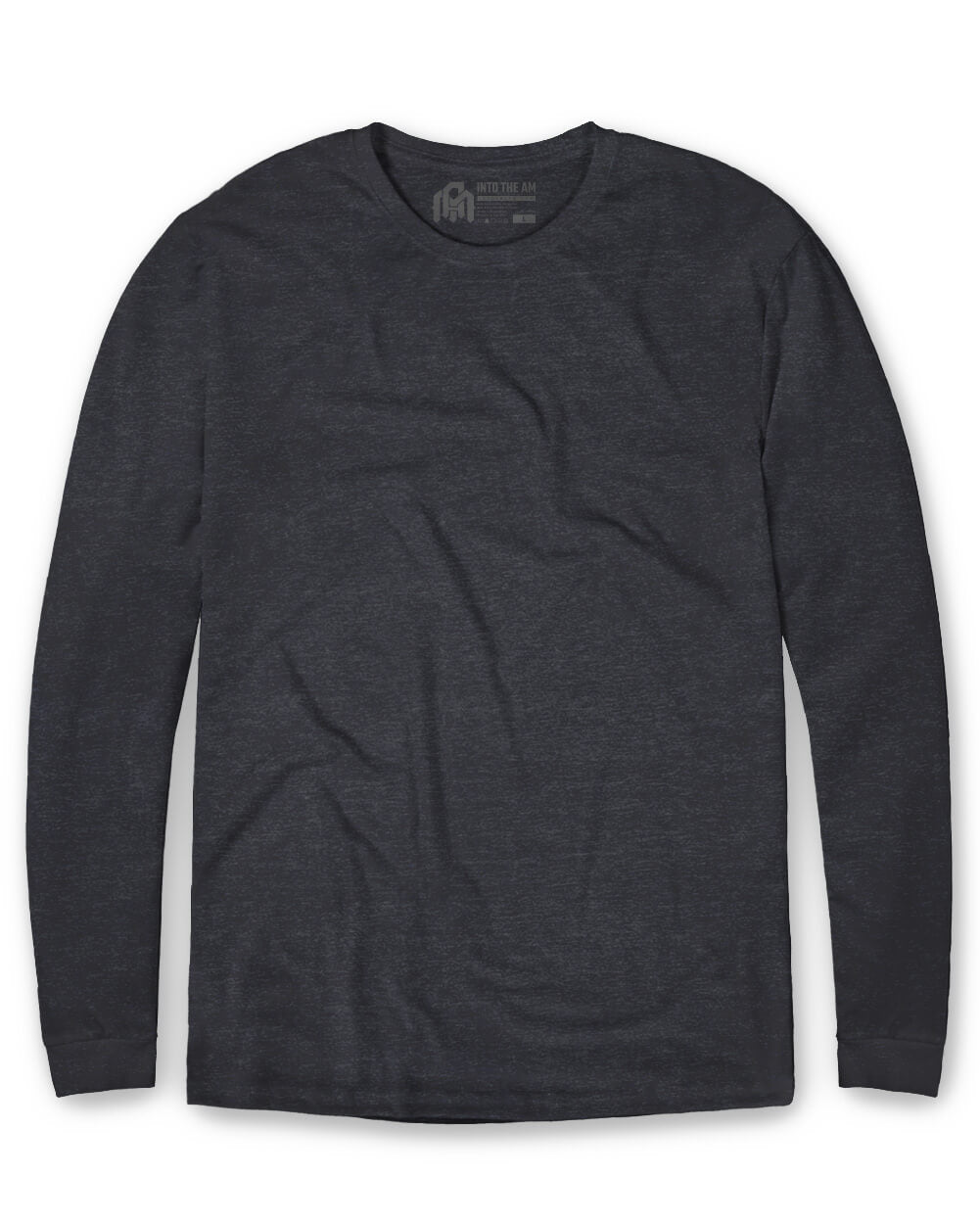 Essential Long Sleeve Tee-Charcoal-Front