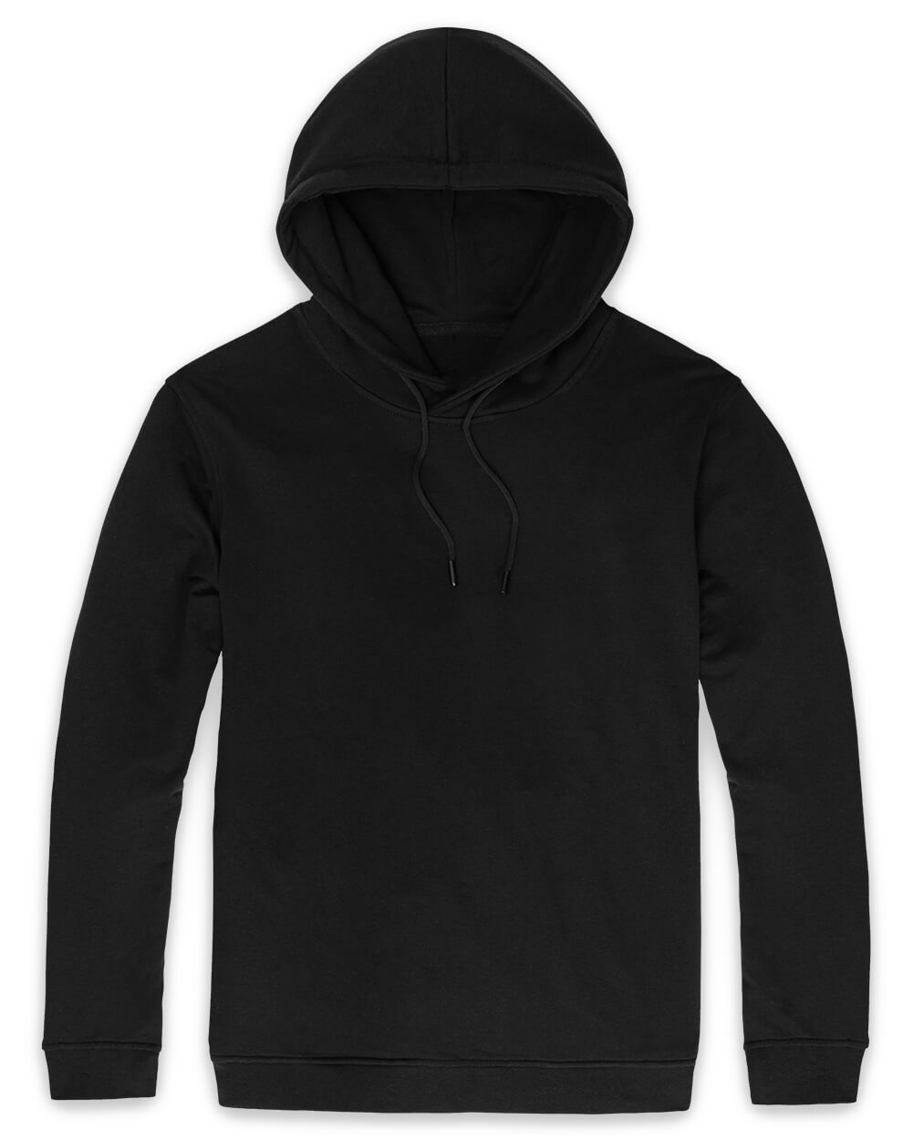 Pullover Hoodie (Hidden Pocket) - Non-Branded-Black-Front