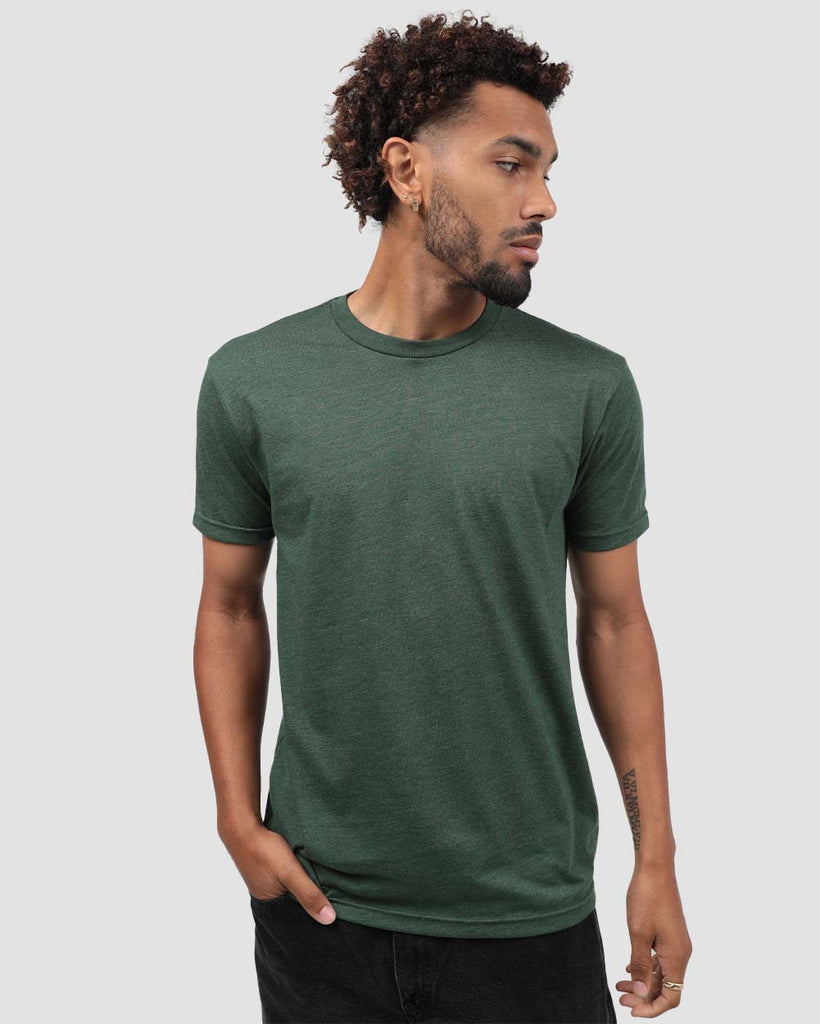 Basic Tee - Non-Branded-Forest Green-Front--Jay---M