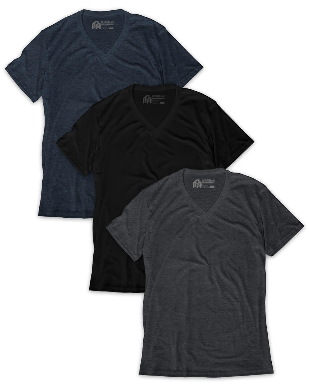 Essential V-Neck Tee Custom 3 Pack-Front