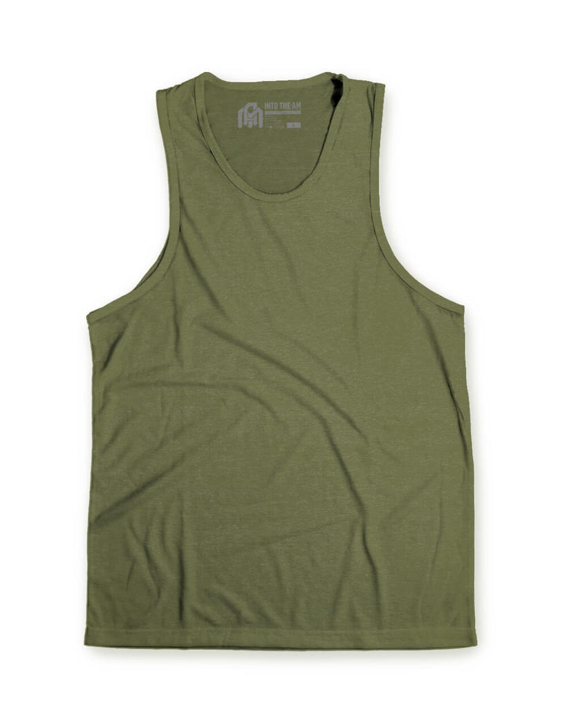 Essential Tank-Olive Green-Front