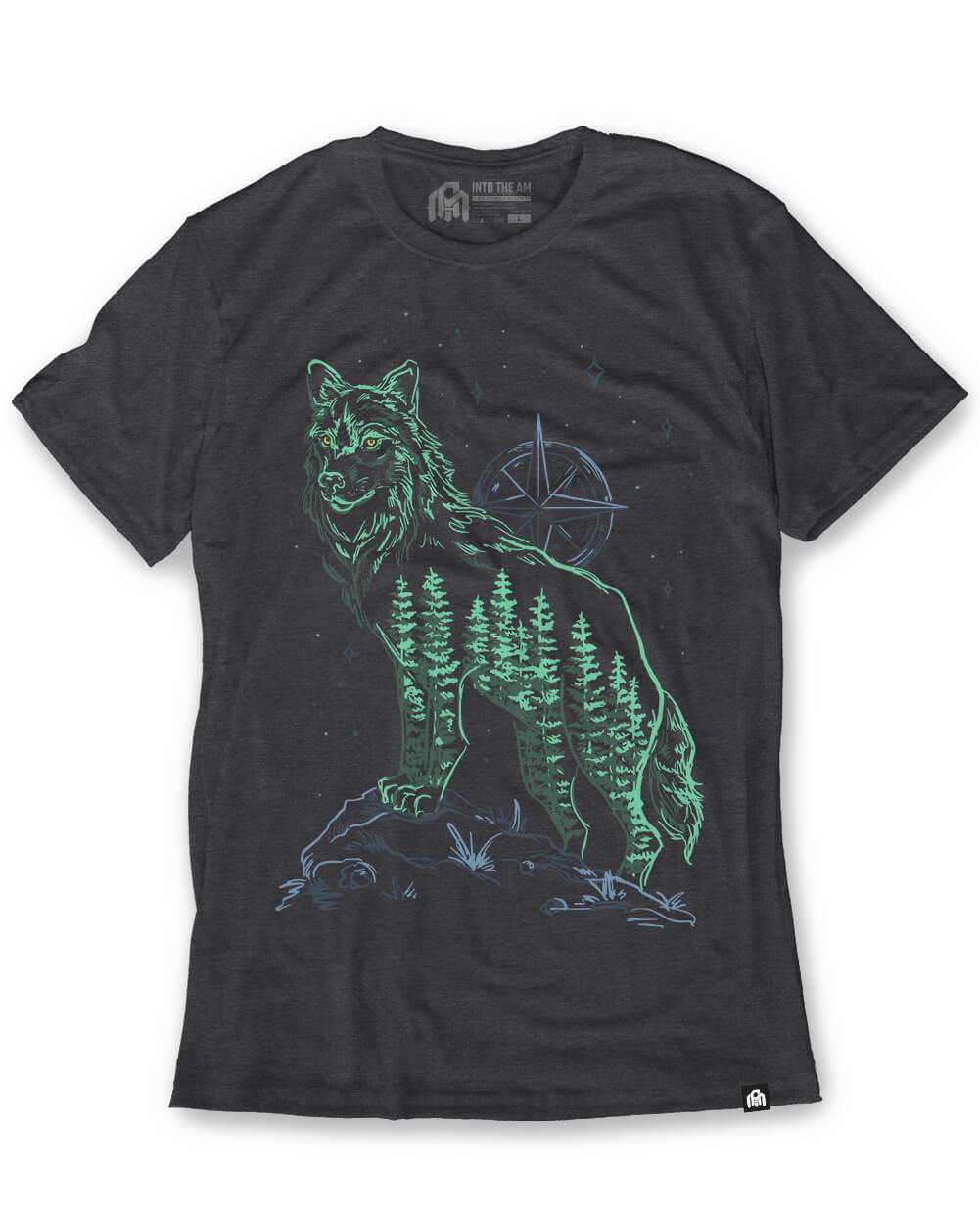 Feral Forest Tee-Charcoal-Front