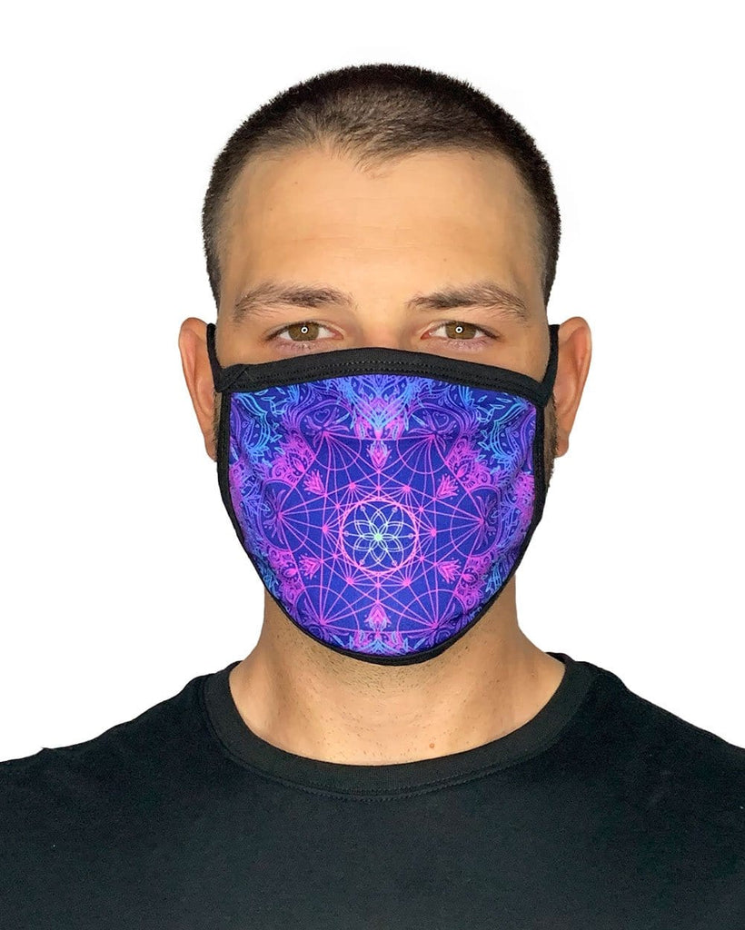 Flower of Life Face Mask-Male-Front