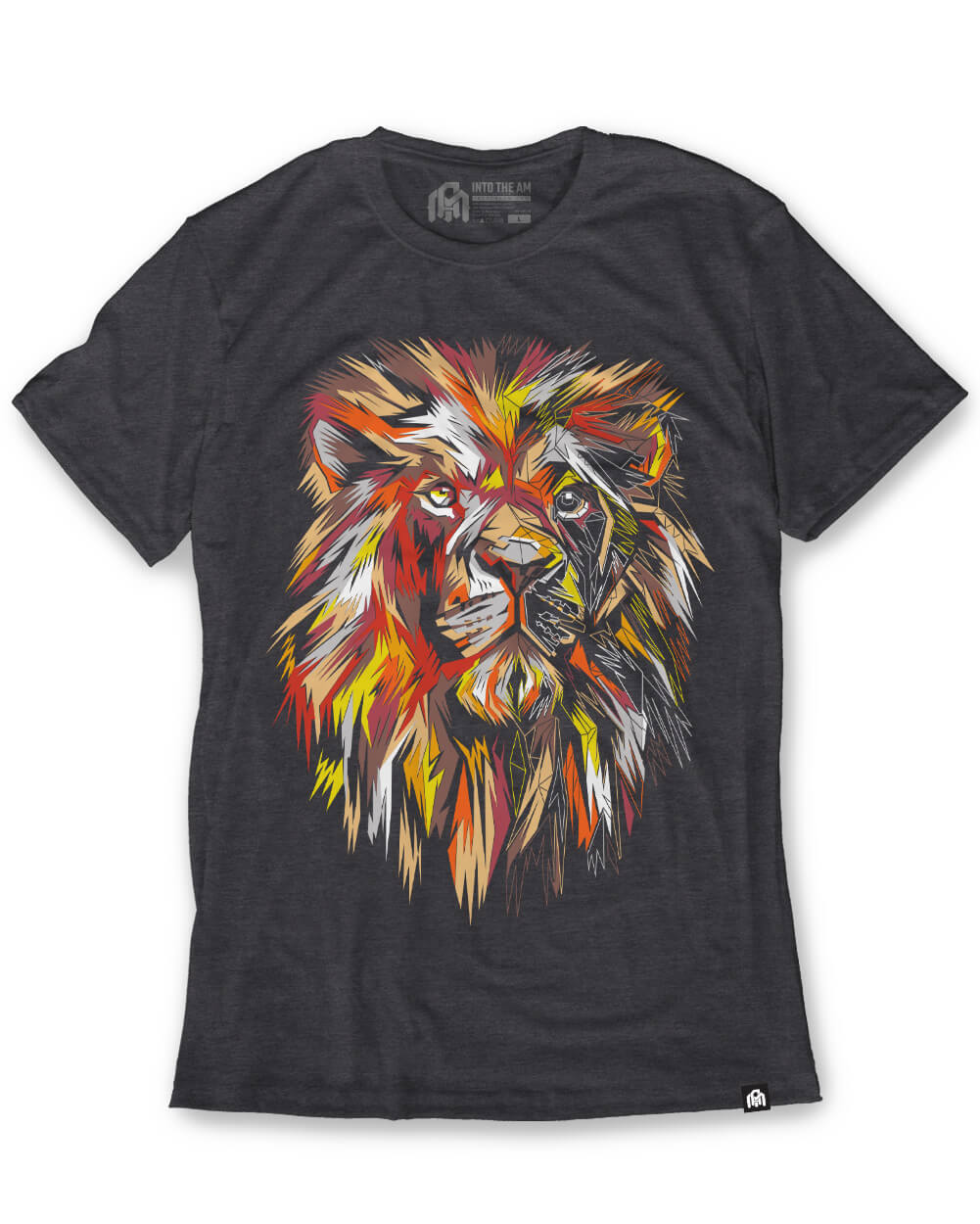 Fractal Beast Tee-Charcoal-Front