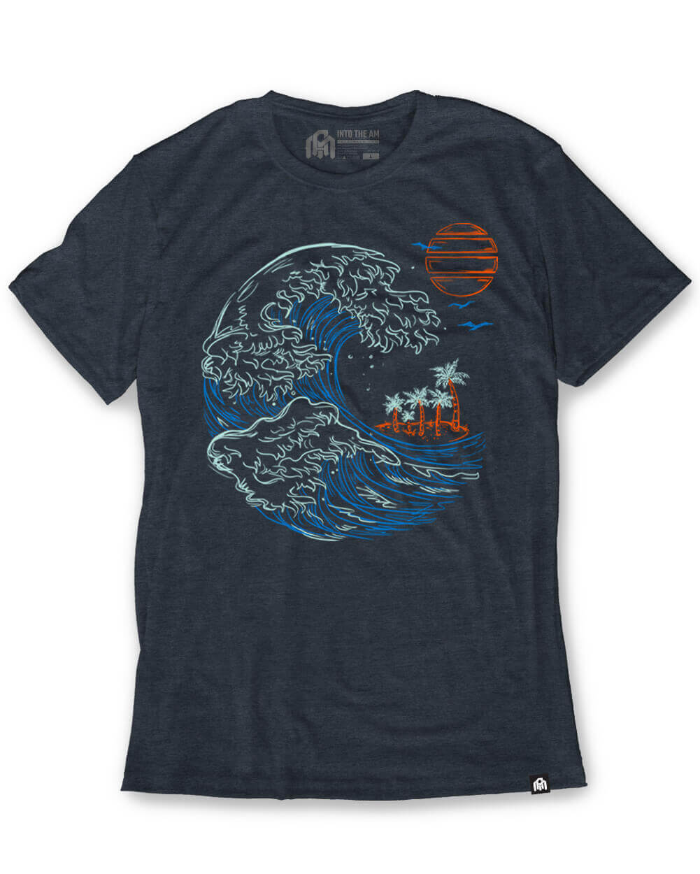 High Tide Tee-Navy-Front