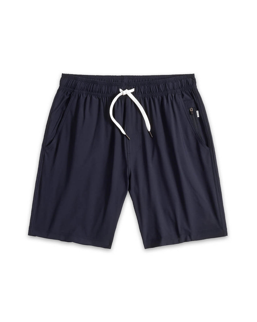 Essential Athletic Shorts-Navy-Front