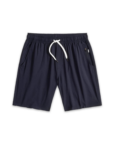 Essential Athletic Shorts-Navy-Front