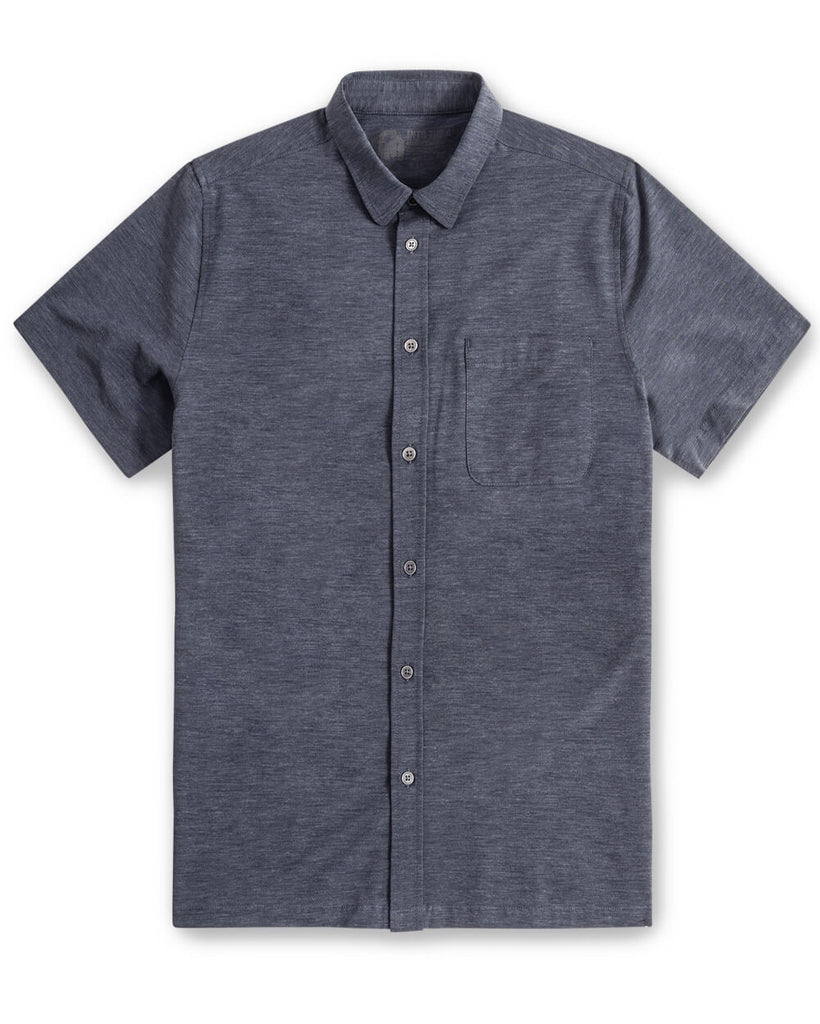 Essential Button Up-Navy-Front