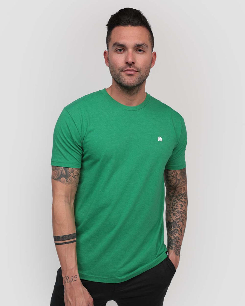 Basic Tee-Green-Front--Zach---L