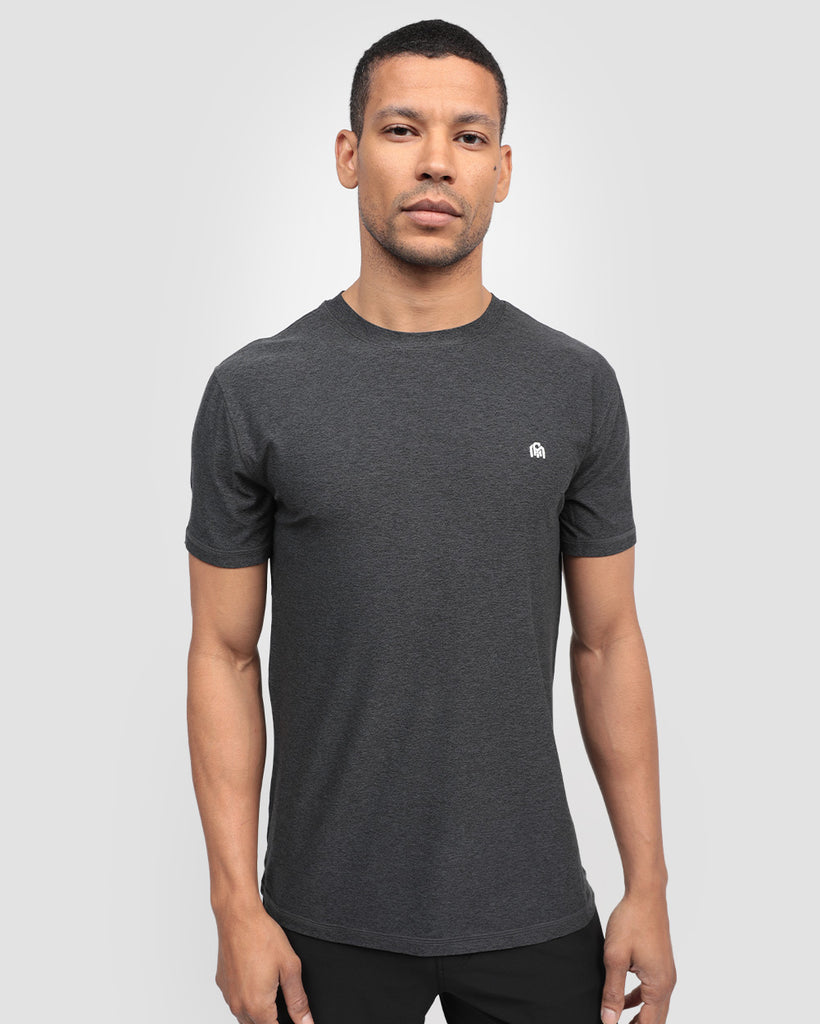 Basic Athletic Tee-Charcoal-Front--Tristyn---M