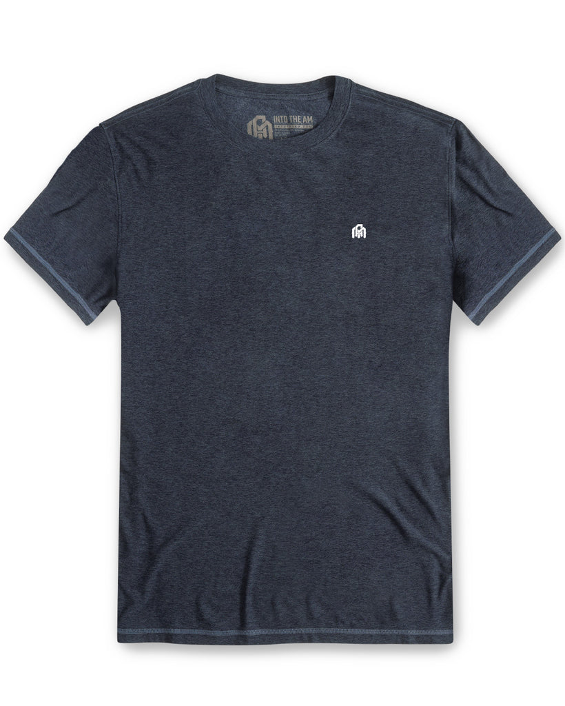 Basic Athletic Tee-Navy-Front