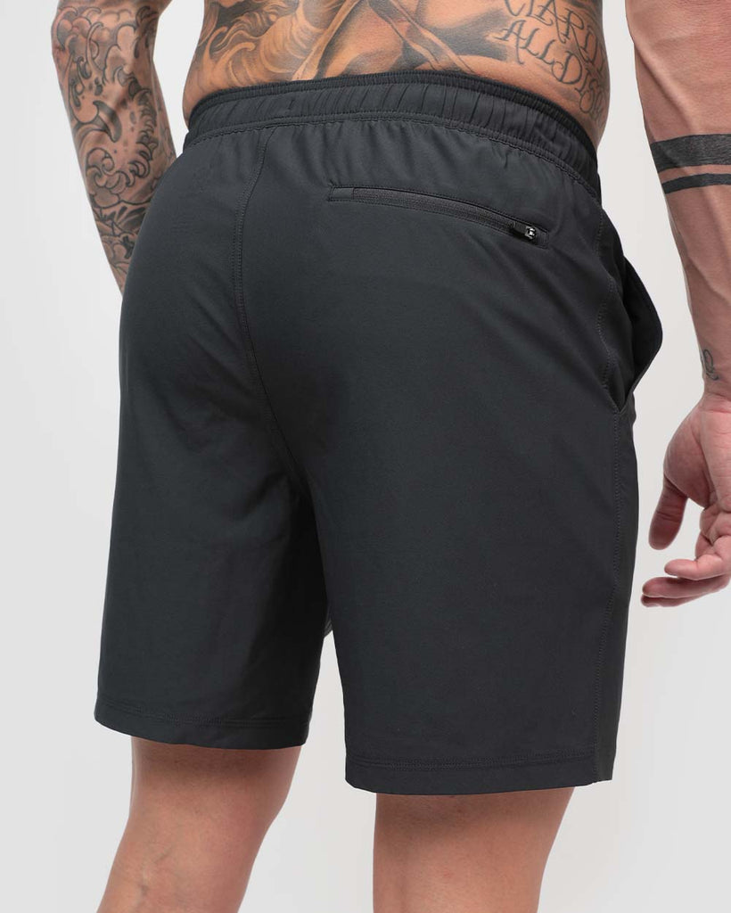 Basic Athletic Shorts-Charcoal-Back--Zach---L