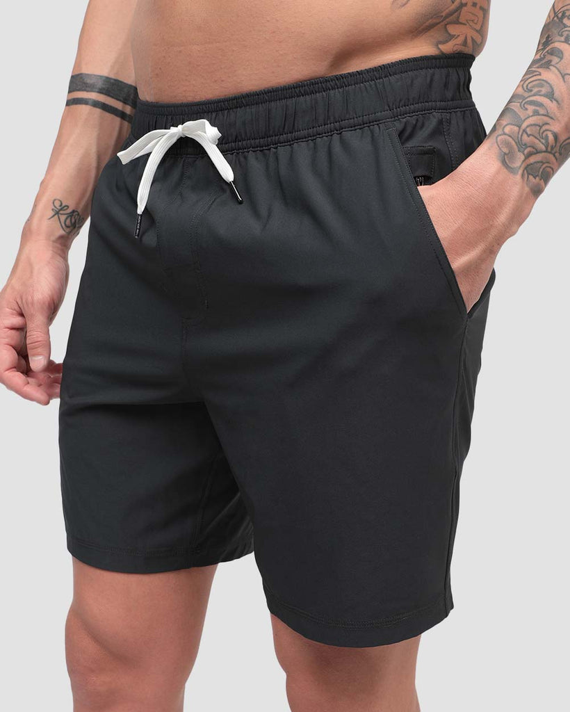 Essential Athletic Shorts-Charcoal-Side--Zach---L
