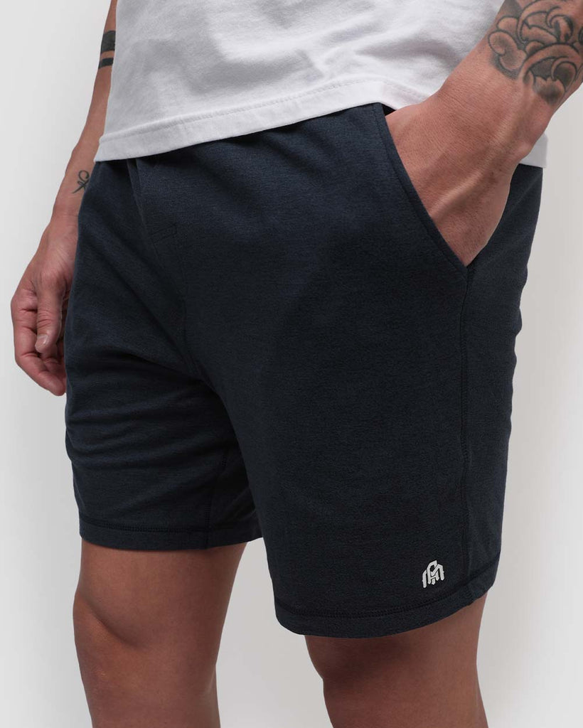 Basic Comfort Shorts-Navy-Front--Zach---L