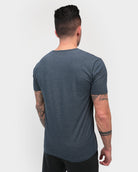Henley Tee - Branded-Navy-Regular-Back--Model---Size