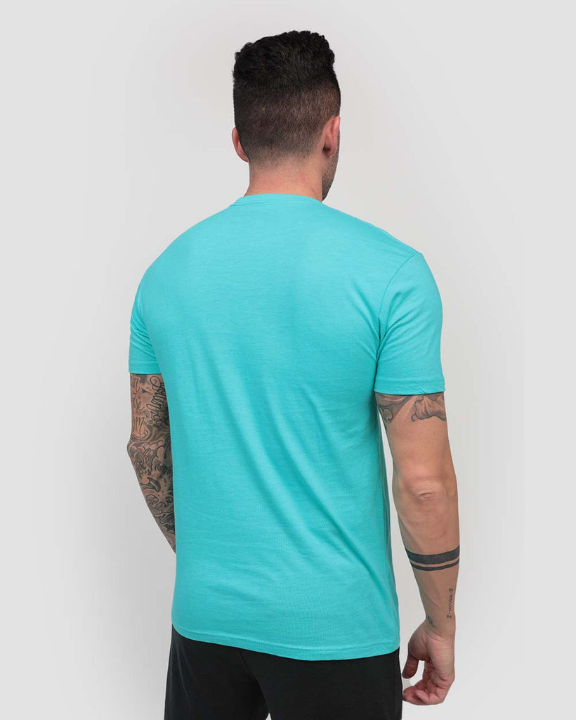 Basic Tee-Tahiti Blue-Back--Zach---L