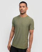 Essential Athletic Tee-Olive Green-Front--Tristyn---M-Regular