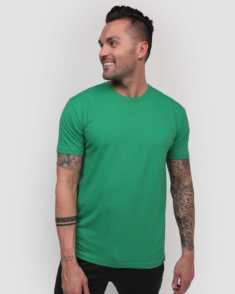 Basic Tee - Non-Branded-Green-Front--Zach---L