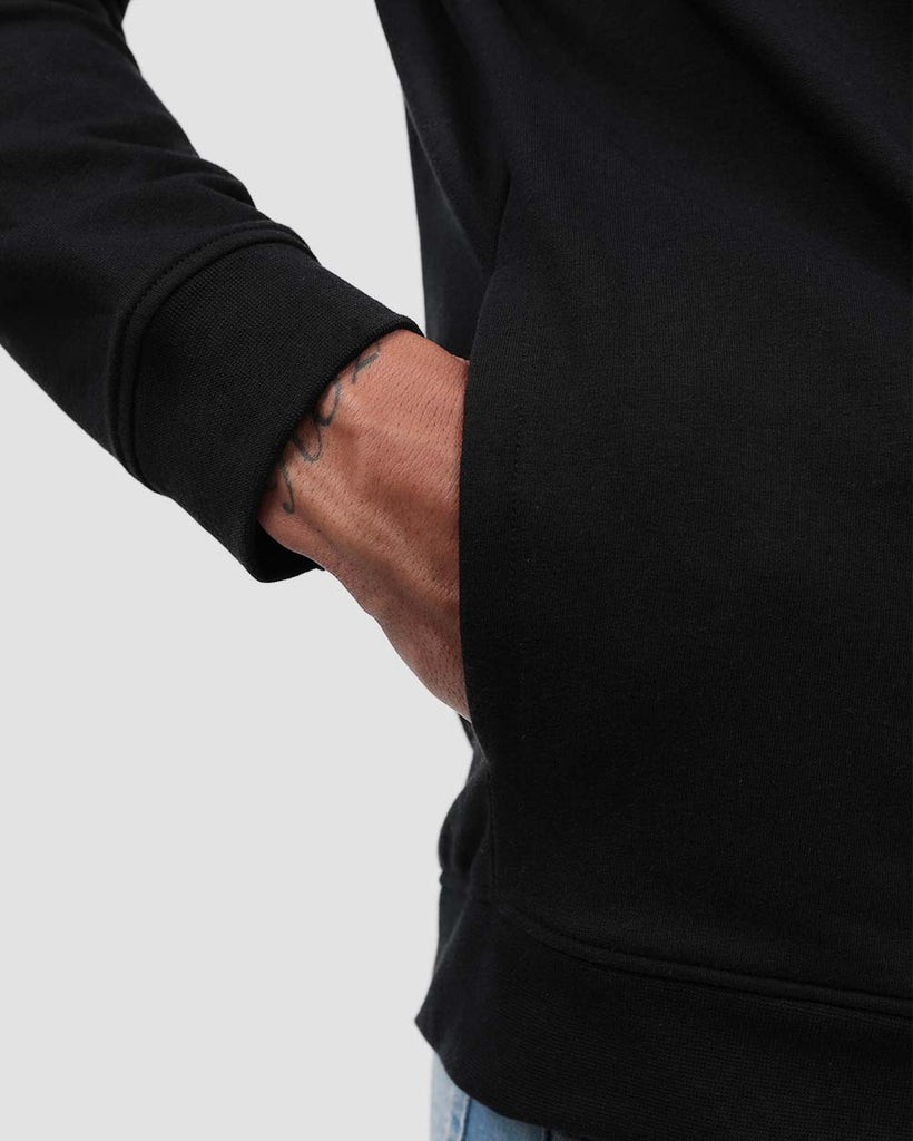Pullover Hoodie (Hidden Pocket) - Non-Branded-Black-Detail2