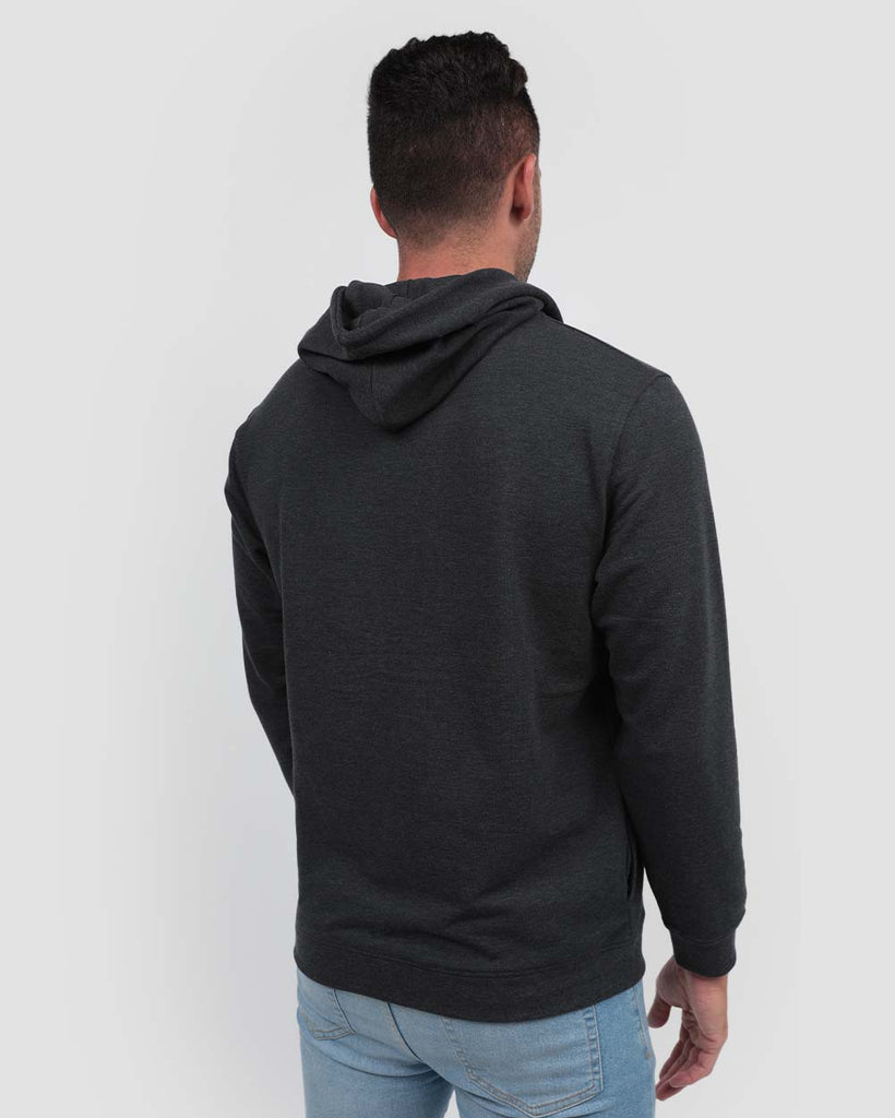 Pullover Hoodie (Hidden Pocket) - Non-Branded-Charcoal-Back--Zach---L