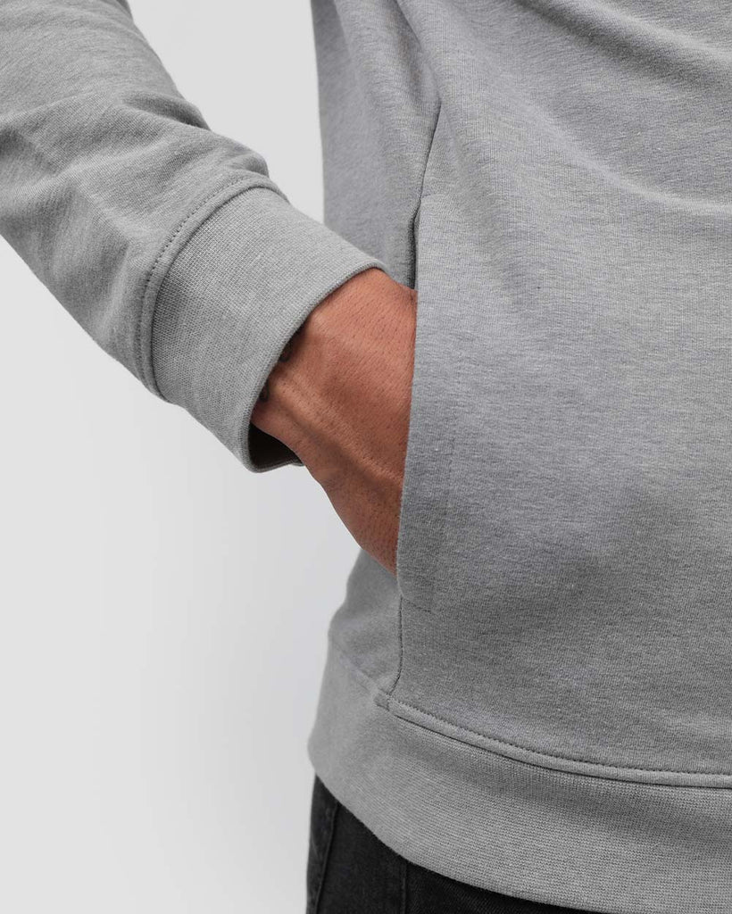Pullover Hoodie (Hidden Pocket) - Non-Branded-Grey-Detail