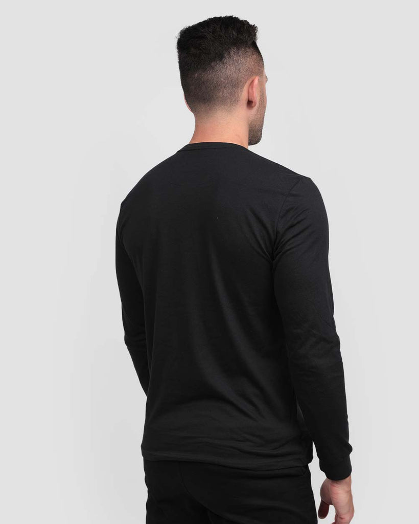 Essential Long Sleeve Tee-Black-Back--Zach---L