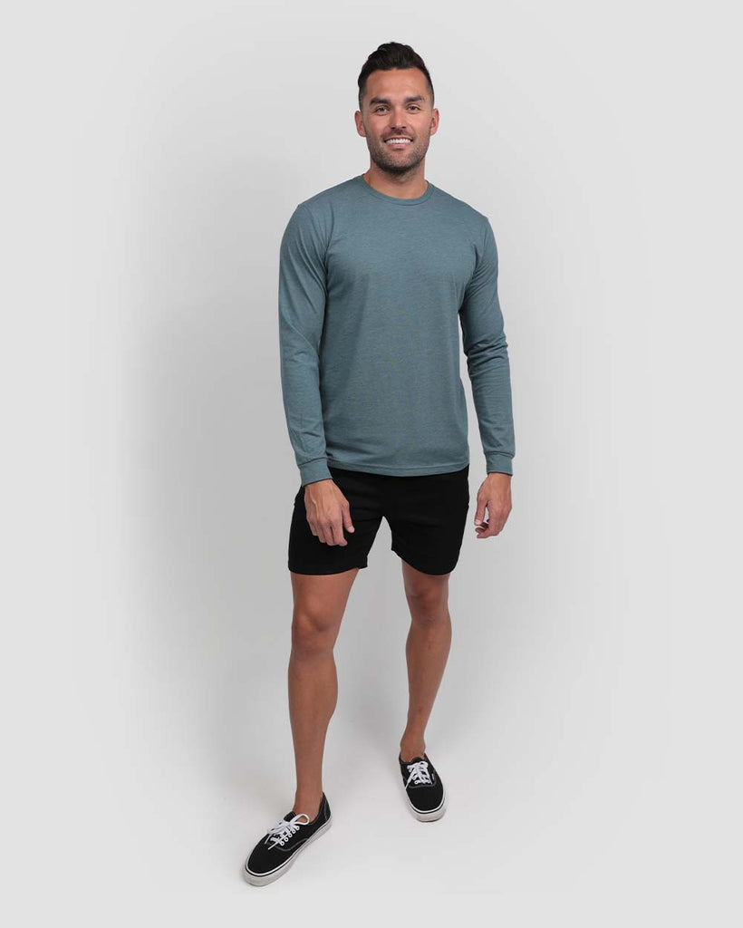 Essential Long Sleeve Tee-Indigo-Full--Zach---L