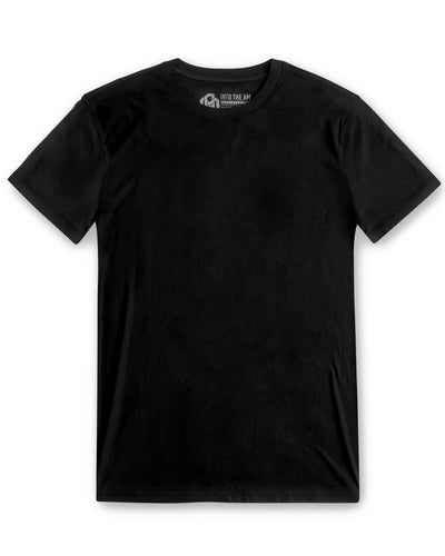 Essential Athletic Tee-Black-Front