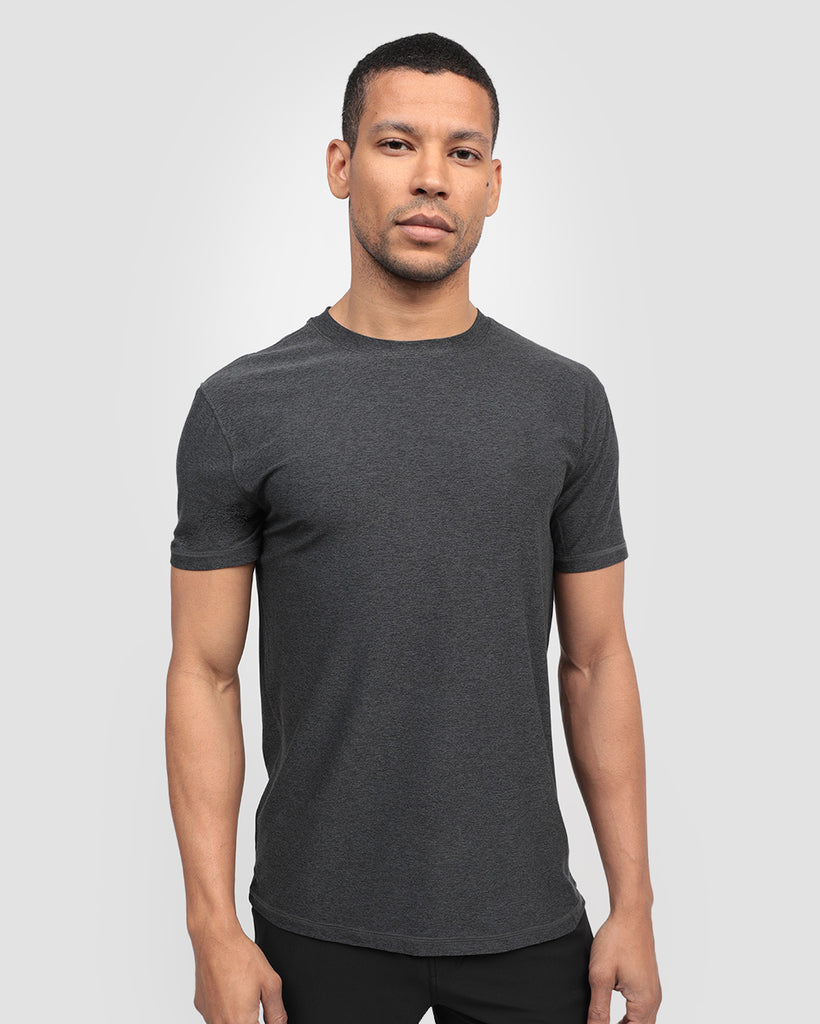 Essential Athletic Tee-Charcoal-Front--Tristyn---M