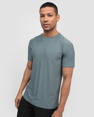 Essential Athletic Tee-Indigo-Front--Tristyn---M-Regular