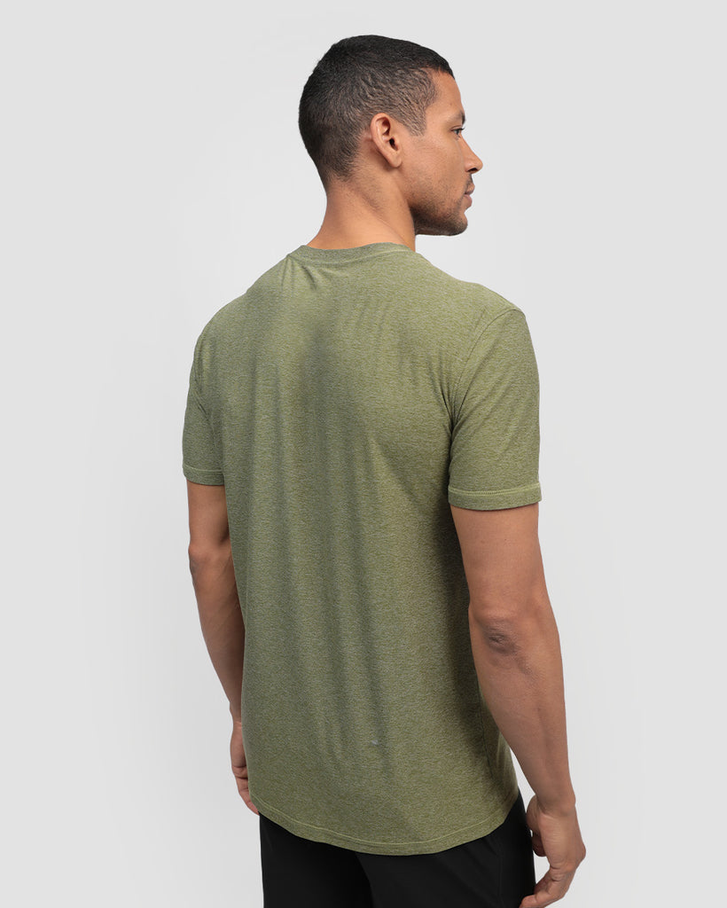 Essential Athletic Tee-Olive Green-Back--Tristyn---M
