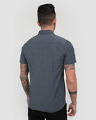 Essential Button Up-Navy-Back--Zach---L