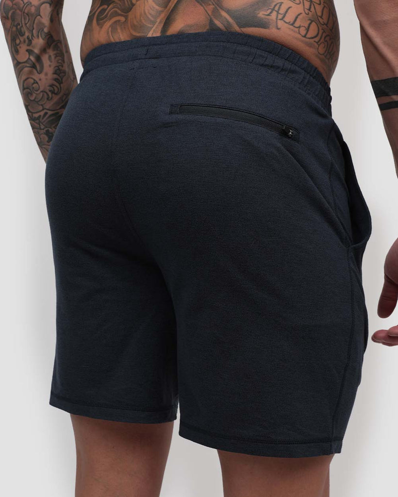 Essential Comfort Shorts-Navy-Back--Zach---L