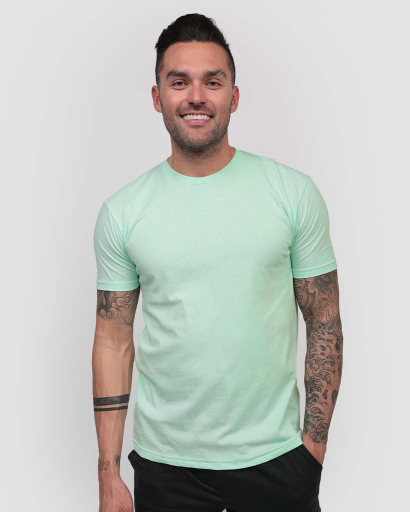 Basic Tee - Non-Branded-Mint-Front--Zach---L