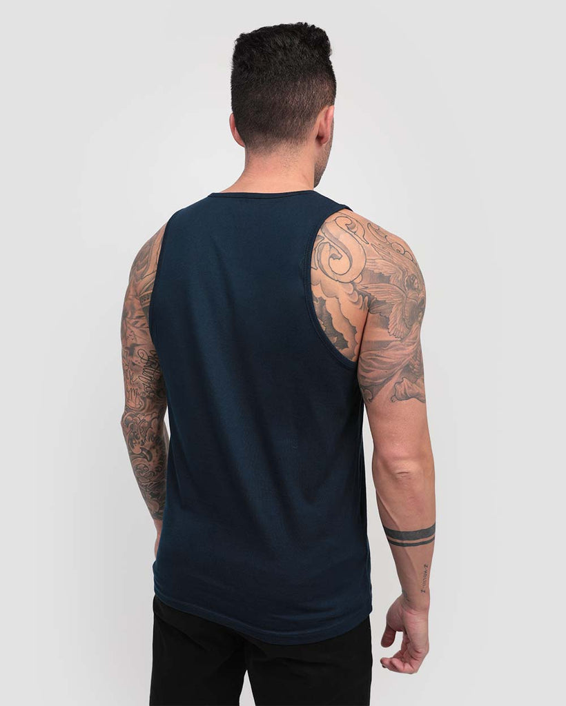 Mystic Geisha Tank-Navy-Back--Zach---L