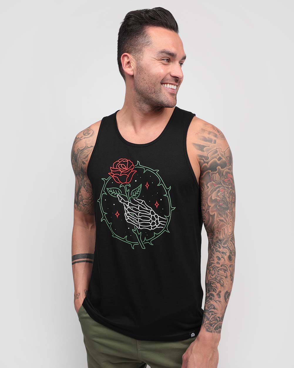 Thorn Grip Tank-Black-Front--Zach---L