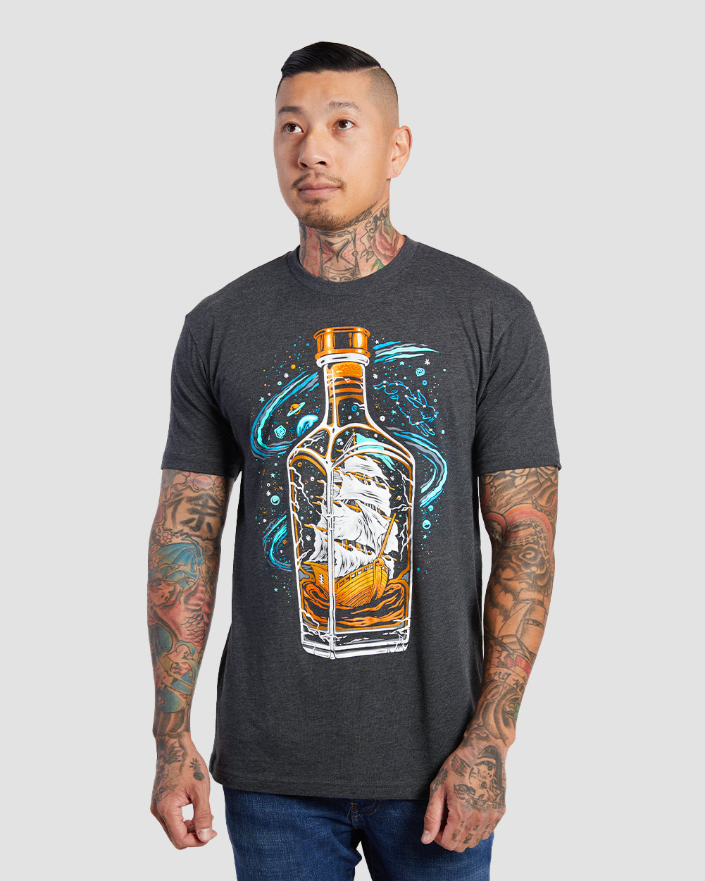 Bourbon Voyage Tee-Charcoal-Front--Georgio---M