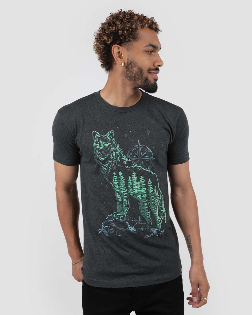 Feral Forest Tee-Charcoal-Front--Jay---M