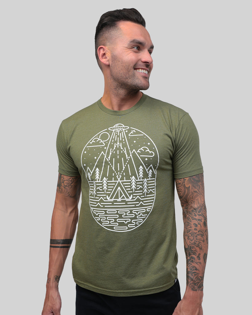 Overseer Tee-Olive Green-Front--Zach---L
