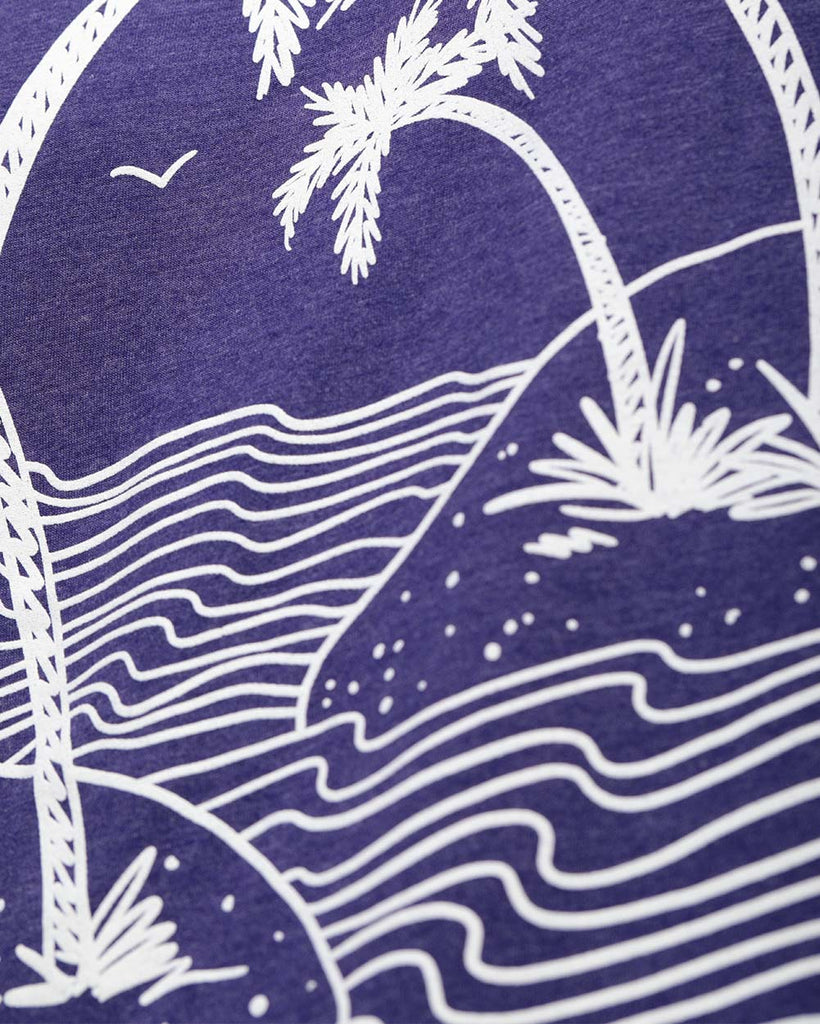 Paradise Bay Tee-Purple-Detail
