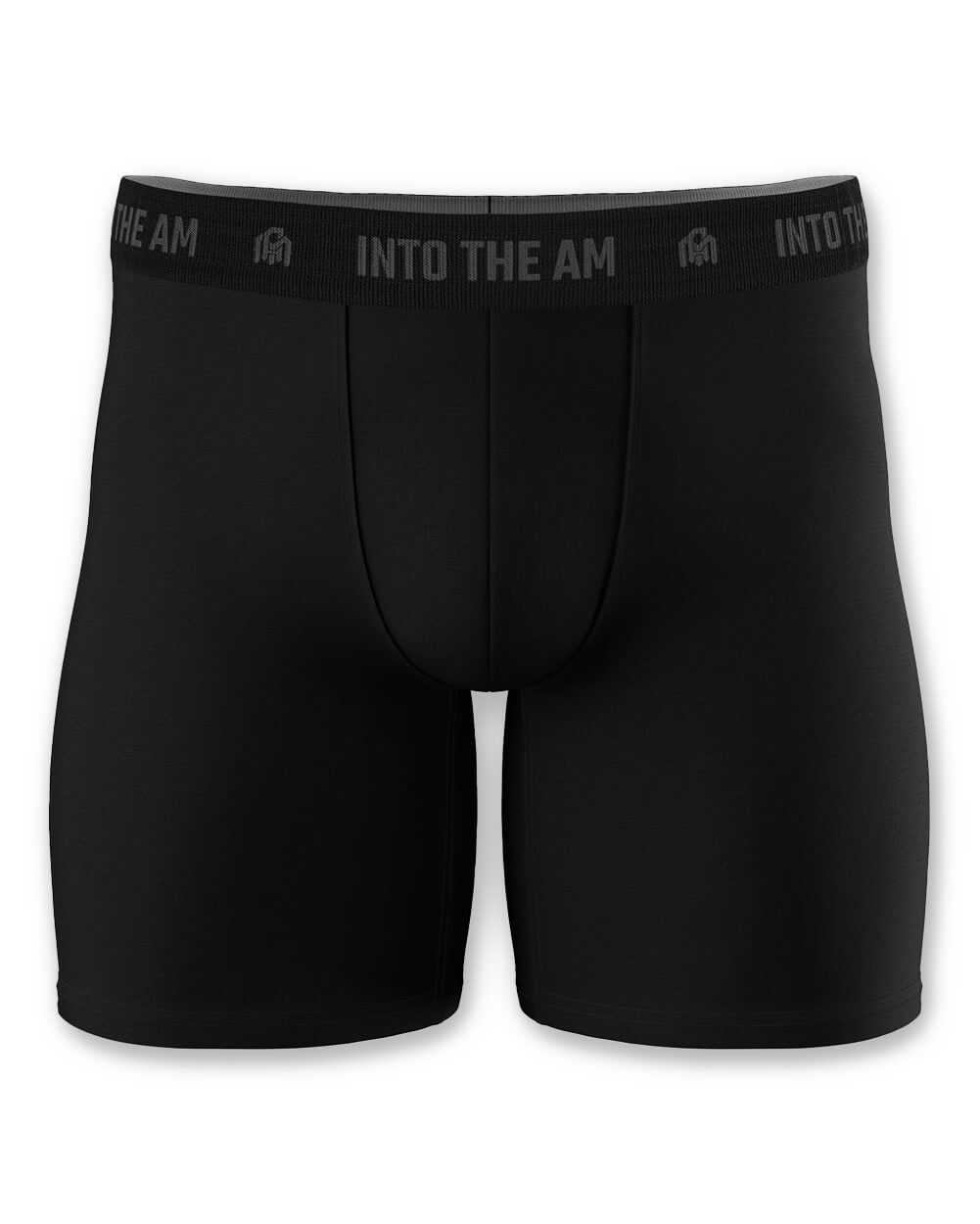 Everyday Boxer Briefs - 5"-Black-Front Mock