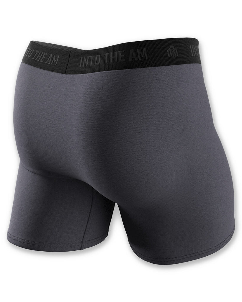 Everyday Boxer Briefs - 5"-Charcoal-Side Mock