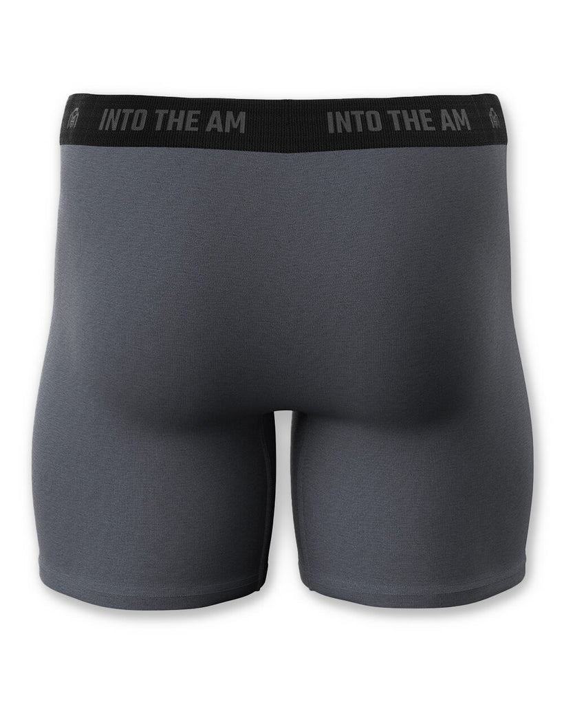 Everyday Boxer Briefs - 5"-Charcoal-Back Mock
