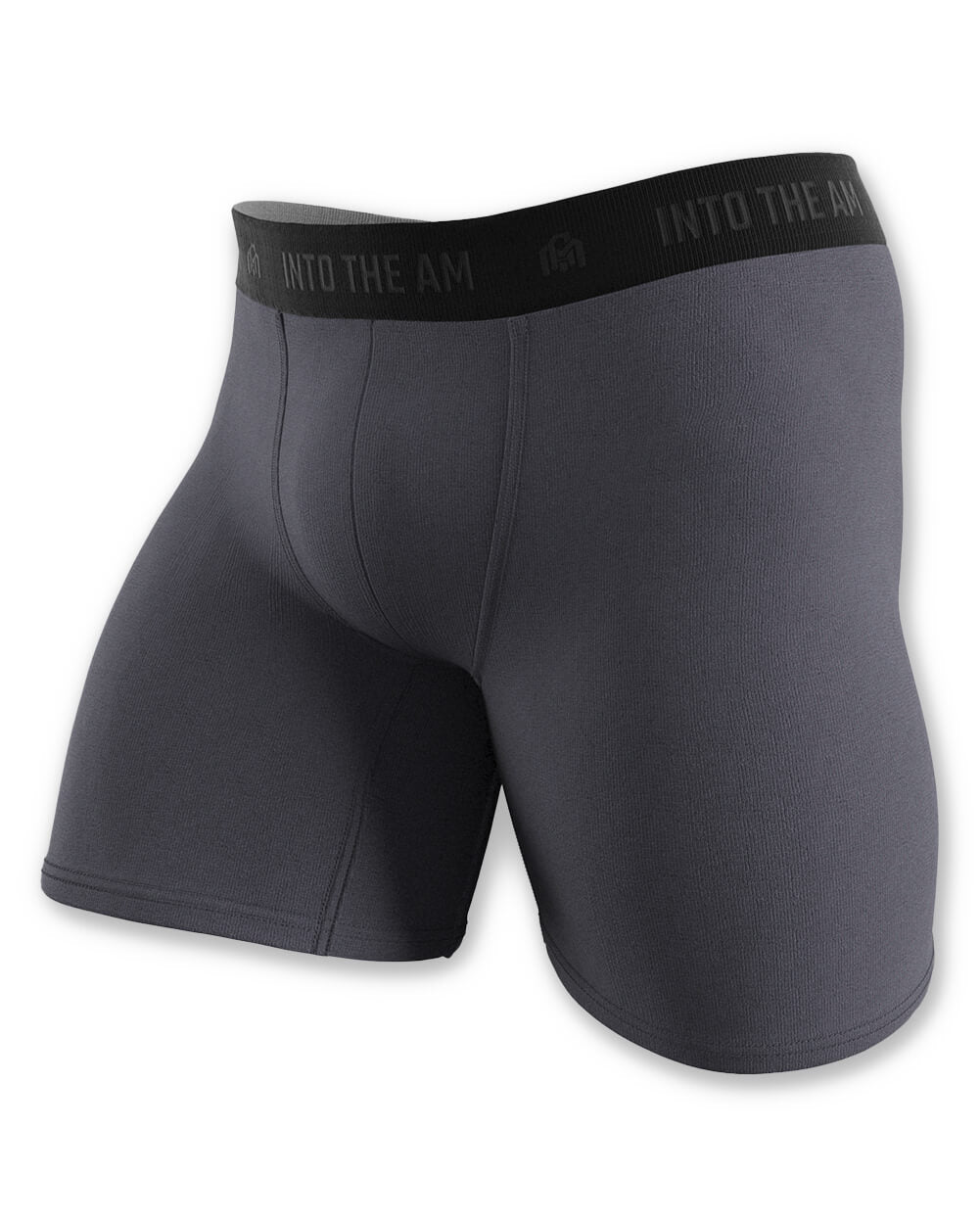 Everyday Boxer Briefs - 5"-Charcoal-Regular-Front2 Mock