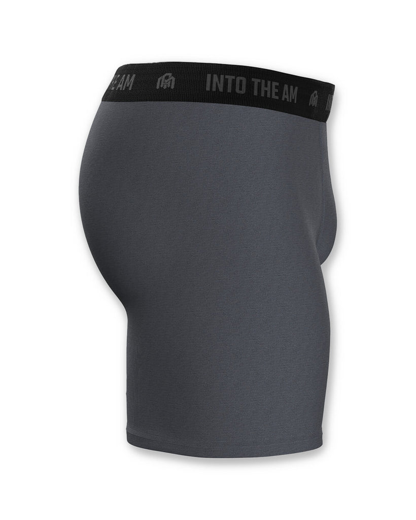 Everyday Boxer Briefs - 5"-Charcoal-Side2 Mock