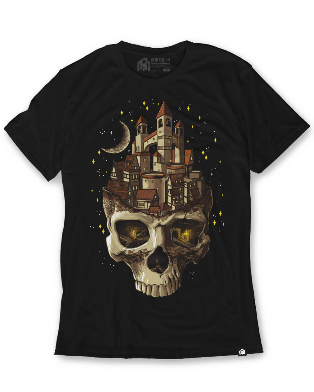 Midnight Fortress Tee-Black-Front